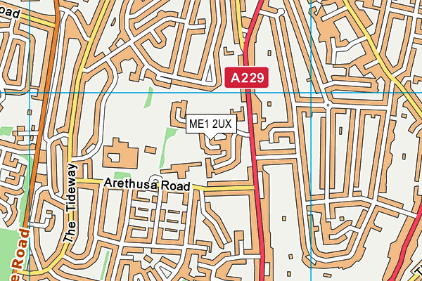 ME1 2UX map - OS VectorMap District (Ordnance Survey)