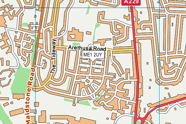 ME1 2UY map - OS VectorMap District (Ordnance Survey)