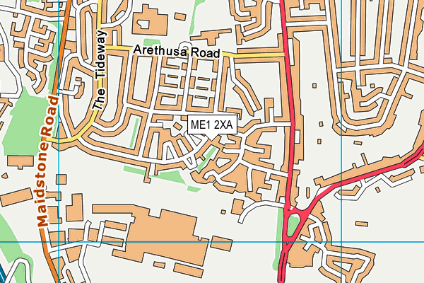 ME1 2XA map - OS VectorMap District (Ordnance Survey)