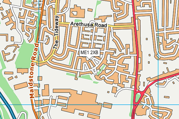 ME1 2XB map - OS VectorMap District (Ordnance Survey)