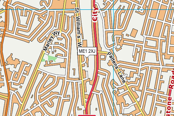 ME1 2XJ map - OS VectorMap District (Ordnance Survey)