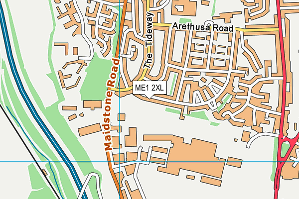 ME1 2XL map - OS VectorMap District (Ordnance Survey)