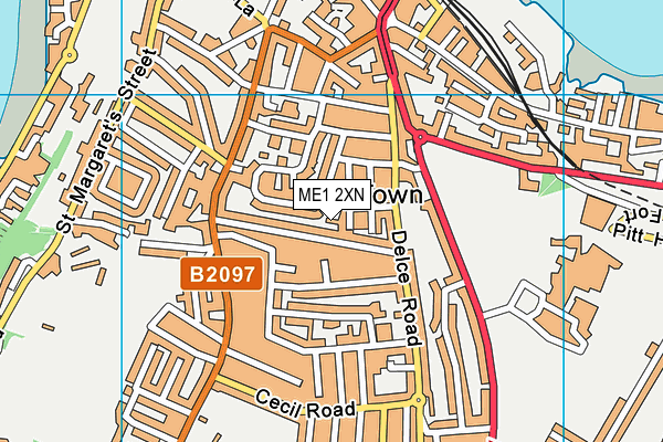 ME1 2XN map - OS VectorMap District (Ordnance Survey)