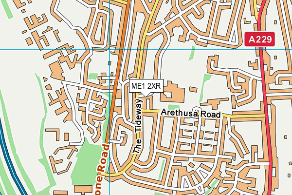 ME1 2XR map - OS VectorMap District (Ordnance Survey)
