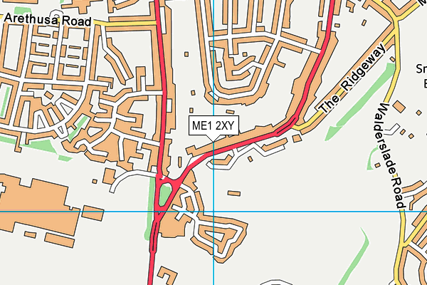ME1 2XY map - OS VectorMap District (Ordnance Survey)