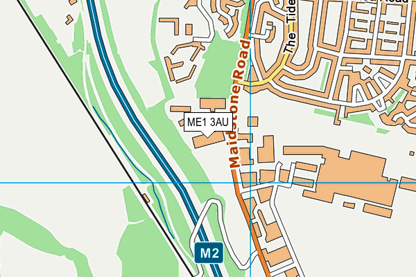 ME1 3AU map - OS VectorMap District (Ordnance Survey)