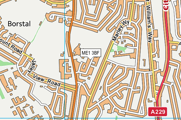 ME1 3BF map - OS VectorMap District (Ordnance Survey)