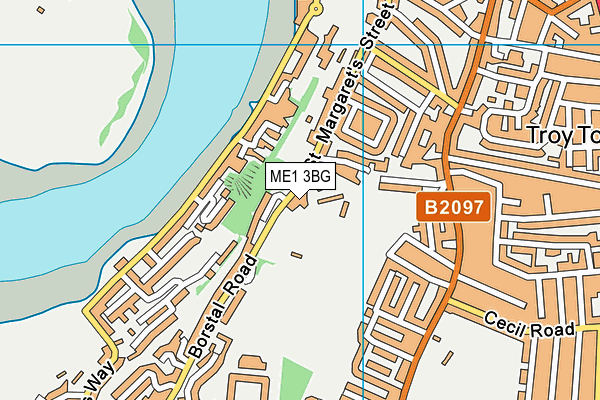 ME1 3BG map - OS VectorMap District (Ordnance Survey)
