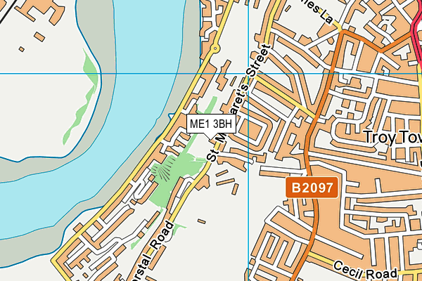 ME1 3BH map - OS VectorMap District (Ordnance Survey)