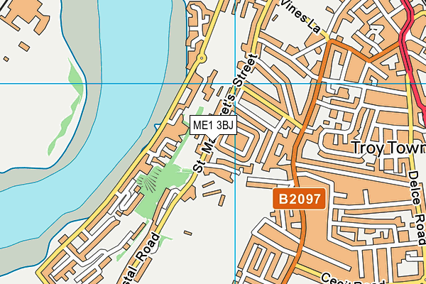 ME1 3BJ map - OS VectorMap District (Ordnance Survey)