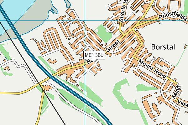 ME1 3BL map - OS VectorMap District (Ordnance Survey)