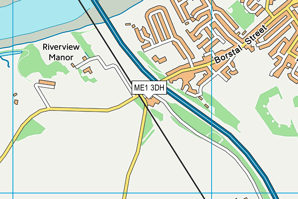 ME1 3DH map - OS VectorMap District (Ordnance Survey)