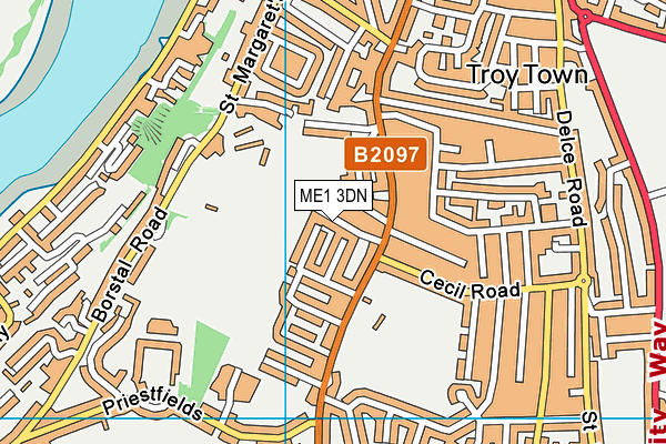 ME1 3DN map - OS VectorMap District (Ordnance Survey)