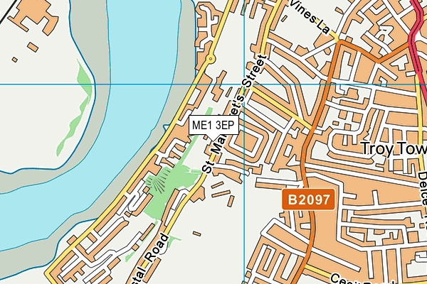 ME1 3EP map - OS VectorMap District (Ordnance Survey)
