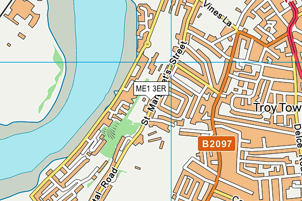 ME1 3ER map - OS VectorMap District (Ordnance Survey)