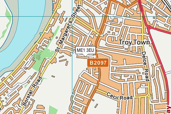 ME1 3EU map - OS VectorMap District (Ordnance Survey)