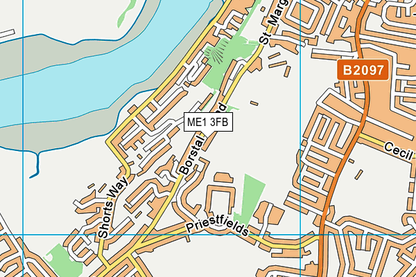 ME1 3FB map - OS VectorMap District (Ordnance Survey)