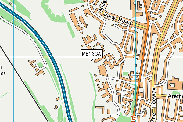 ME1 3GA map - OS VectorMap District (Ordnance Survey)