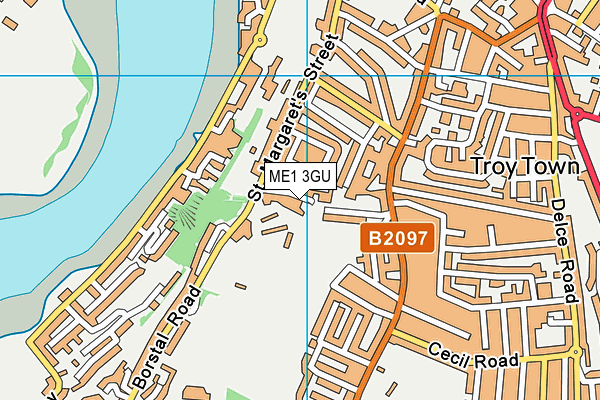ME1 3GU map - OS VectorMap District (Ordnance Survey)