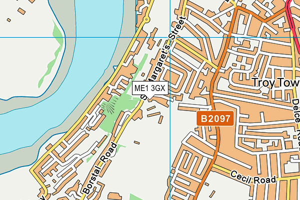 ME1 3GX map - OS VectorMap District (Ordnance Survey)