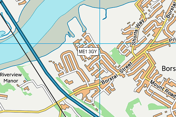 ME1 3GY map - OS VectorMap District (Ordnance Survey)