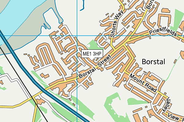ME1 3HP map - OS VectorMap District (Ordnance Survey)