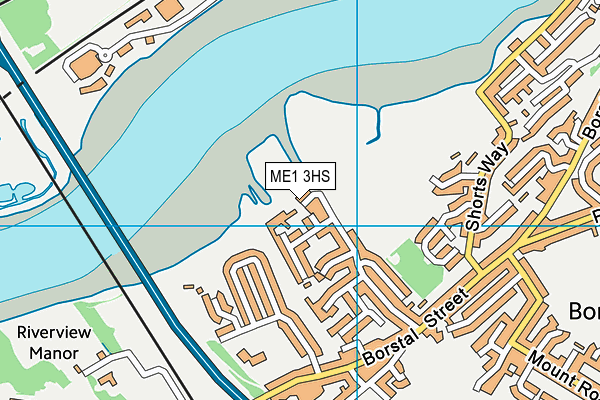 ME1 3HS map - OS VectorMap District (Ordnance Survey)