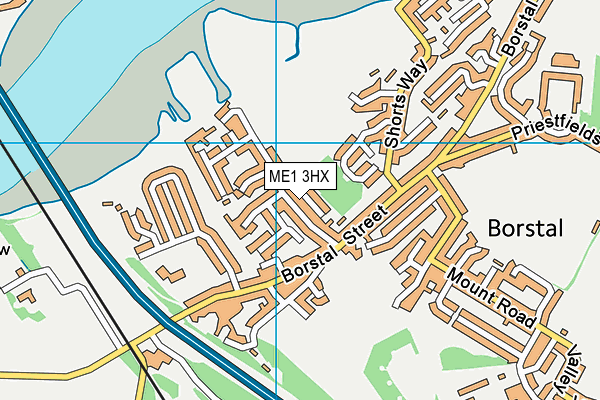 ME1 3HX map - OS VectorMap District (Ordnance Survey)