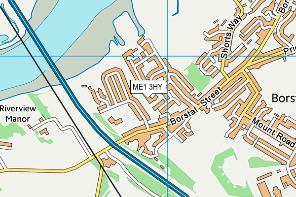 ME1 3HY map - OS VectorMap District (Ordnance Survey)