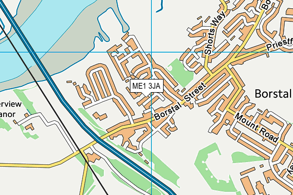 ME1 3JA map - OS VectorMap District (Ordnance Survey)