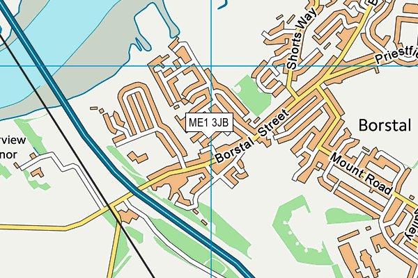 ME1 3JB map - OS VectorMap District (Ordnance Survey)
