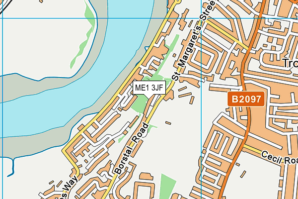ME1 3JF map - OS VectorMap District (Ordnance Survey)