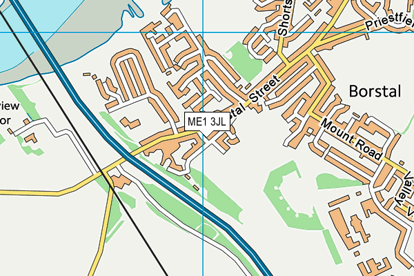 ME1 3JL map - OS VectorMap District (Ordnance Survey)
