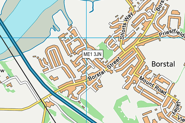 ME1 3JN map - OS VectorMap District (Ordnance Survey)
