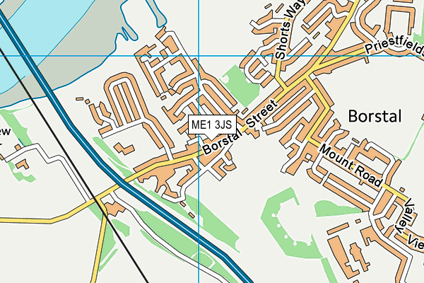 ME1 3JS map - OS VectorMap District (Ordnance Survey)