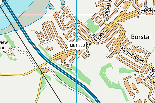 ME1 3JU map - OS VectorMap District (Ordnance Survey)