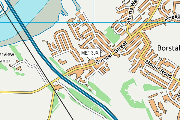 ME1 3JX map - OS VectorMap District (Ordnance Survey)