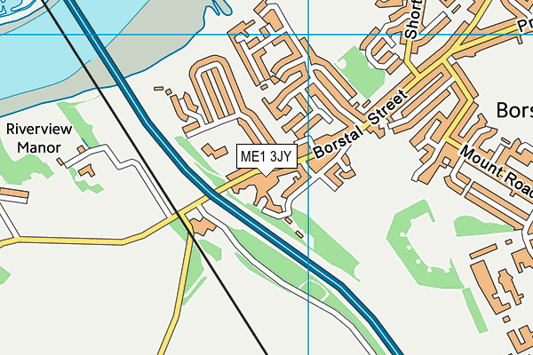 ME1 3JY map - OS VectorMap District (Ordnance Survey)