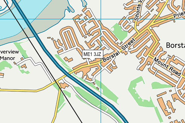 ME1 3JZ map - OS VectorMap District (Ordnance Survey)