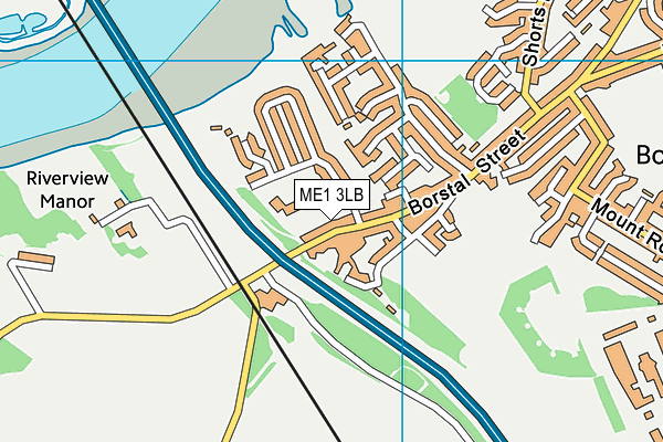 ME1 3LB map - OS VectorMap District (Ordnance Survey)