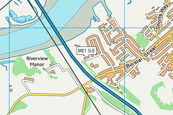 ME1 3LE map - OS VectorMap District (Ordnance Survey)