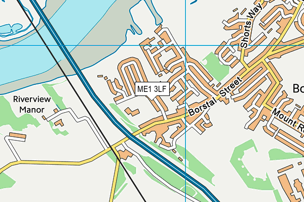 The Pilgrim School (A Church of England Primary With Nursery) map (ME1 3LF) - OS VectorMap District (Ordnance Survey)