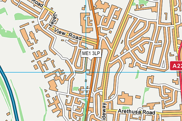 ME1 3LP map - OS VectorMap District (Ordnance Survey)