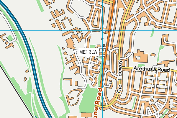ME1 3LW map - OS VectorMap District (Ordnance Survey)