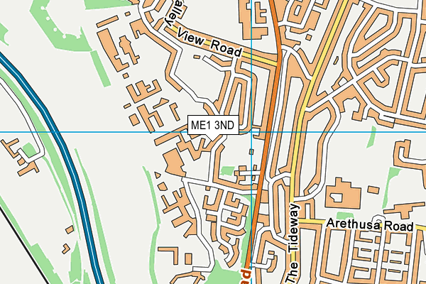ME1 3ND map - OS VectorMap District (Ordnance Survey)