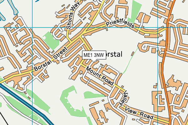 ME1 3NW map - OS VectorMap District (Ordnance Survey)