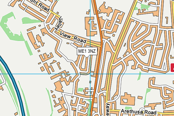ME1 3NZ map - OS VectorMap District (Ordnance Survey)