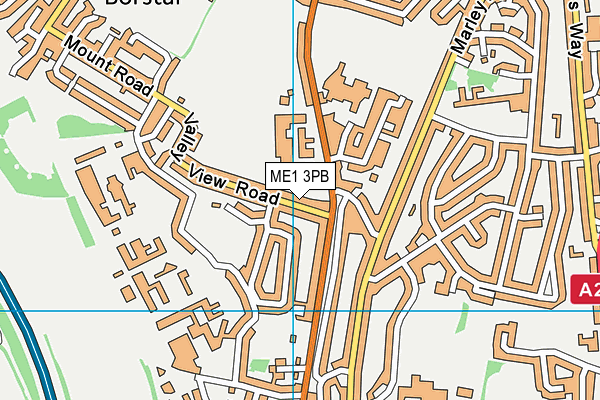 ME1 3PB map - OS VectorMap District (Ordnance Survey)