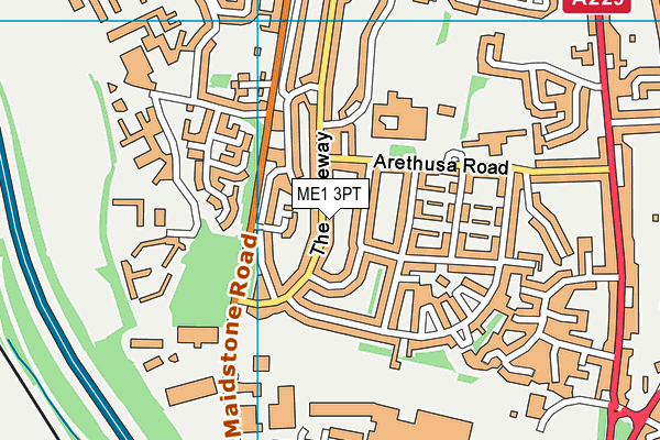 ME1 3PT map - OS VectorMap District (Ordnance Survey)