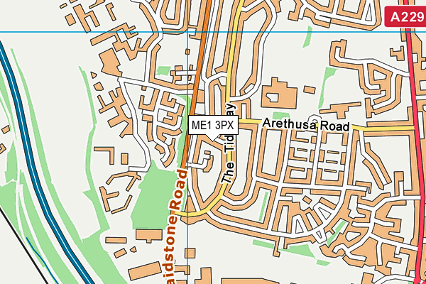 ME1 3PX map - OS VectorMap District (Ordnance Survey)